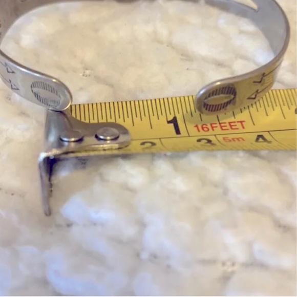 Nickel Silver Bell Trading Post Flower Faux Turquoise Necklace Bracelet Cuff Set - Picture 7 of 9